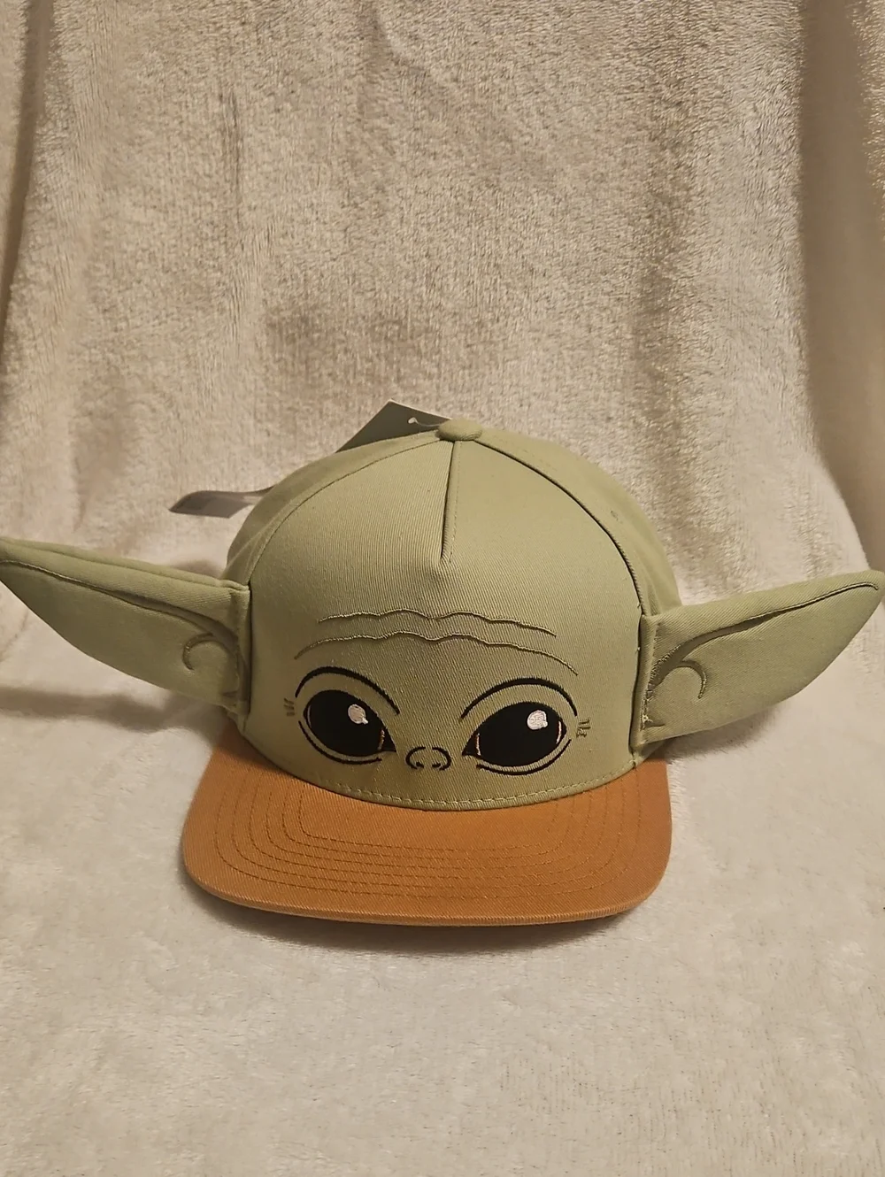 Star Wars Green Baby Yoda Snapback Hat with Tan Brim